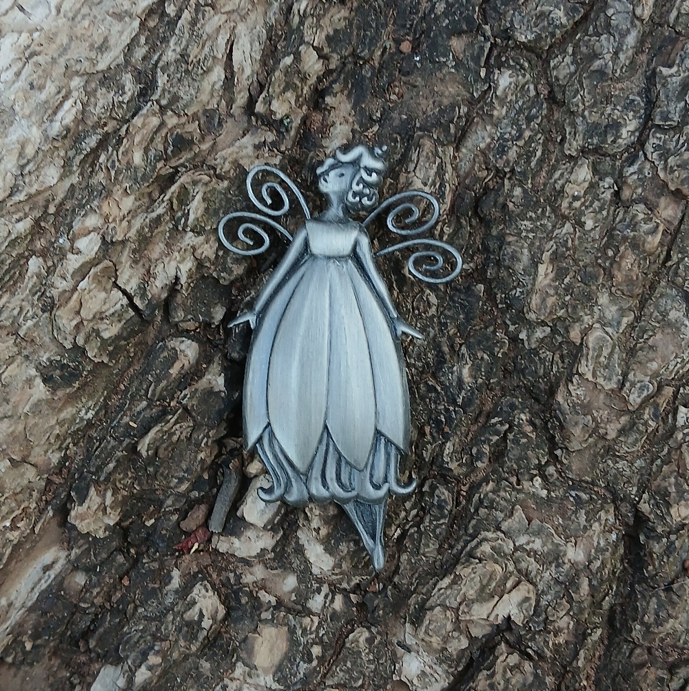 Vintage Silver 🩶🌼Fairy Flower 🌿🌸Brooch